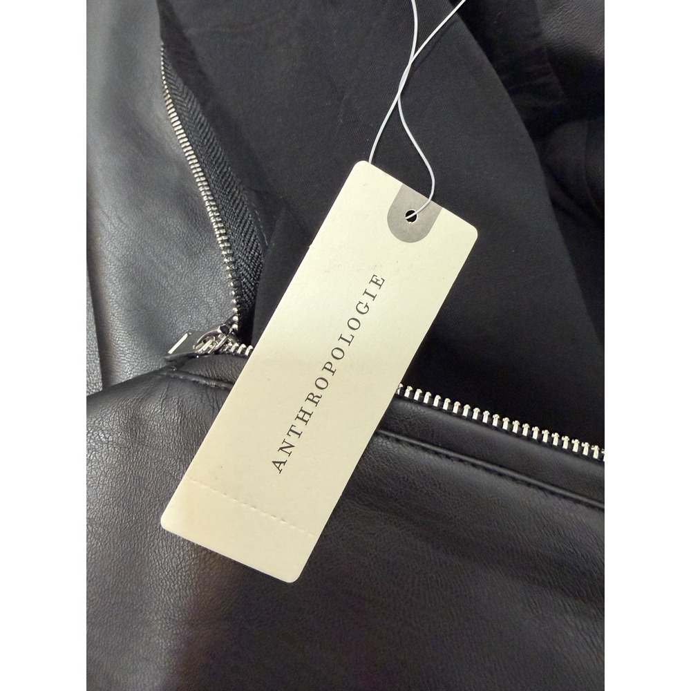 Anthropologie Maeve Faux Leather Mini Skirt Womens Size xs Front Zip Preppy - Picture 10 of 10